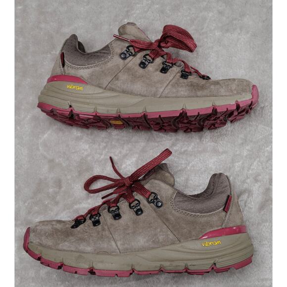 Danner Dry Mountain 600 Low Outdoor Hiking Shoes Gray Suede Plum Womens Size 7.5 - Picture 3 of 16